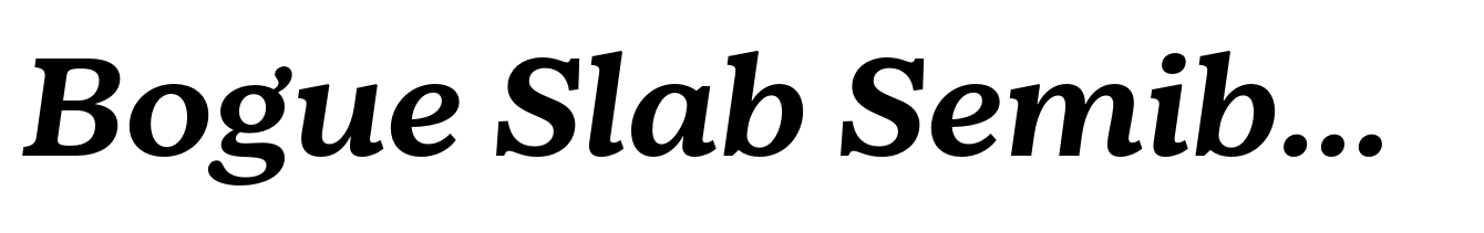 Bogue Slab Semibold Italic